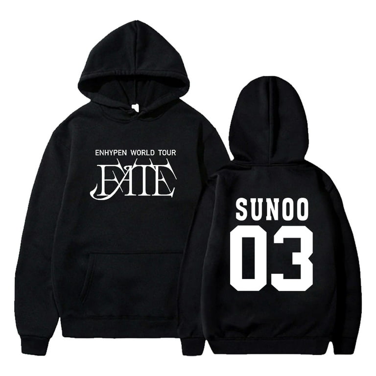 Kpop Enhypen Merch SUNOO FATE World Tour Hoodie Long Sleeve