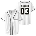 thumbnail image 1 of Kpop Enhypen SUNOO Merch Baseball Jersey Short Sleeve Shirts Women Men Streetwear Tops, 1 of 2