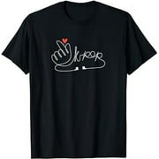 Kpop - Finger Heart and White Earphones T-Shirt