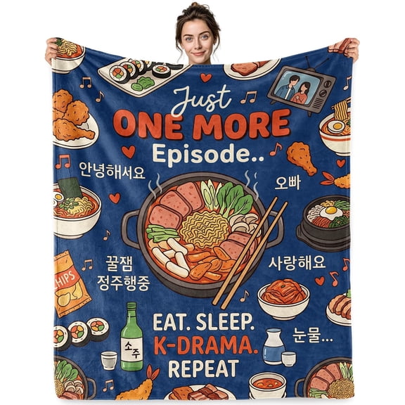 Kpop Gifts Korean Gifts K Drama Kdrama Korean Drama Blanket Kpop Merch Blanket for Women for Girls Teen Girl Stuff Soft Flannel Throw Couch Bed Sofa