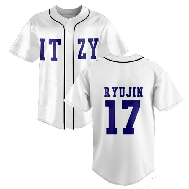 Kpop ITZY None of My Business Merch Baseball Jersey VNeck Tshirt Hip