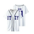 thumbnail image 1 of Kpop ITZY None of My Business Merch Baseball Jersey V-Neck T-shirt Hip Hop Shirt, 1 of 4