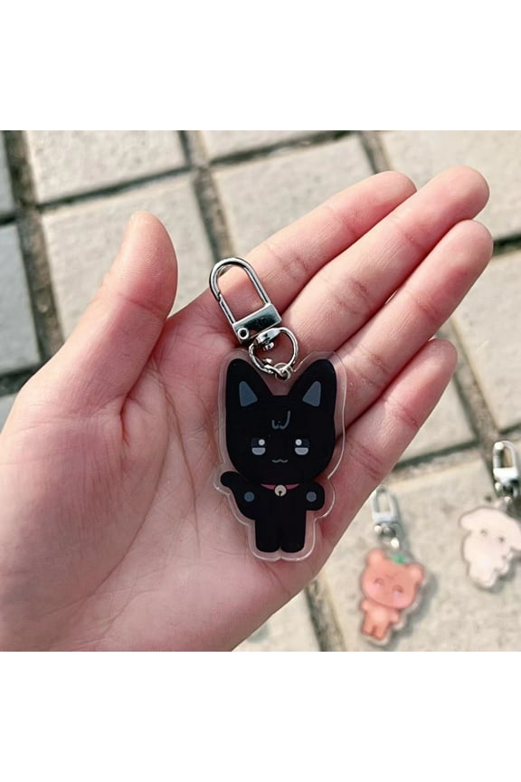 Kpop Idol ATEEZ Keyring Aniteez Acrylic Double-sided Sandwich Keychain Pendant