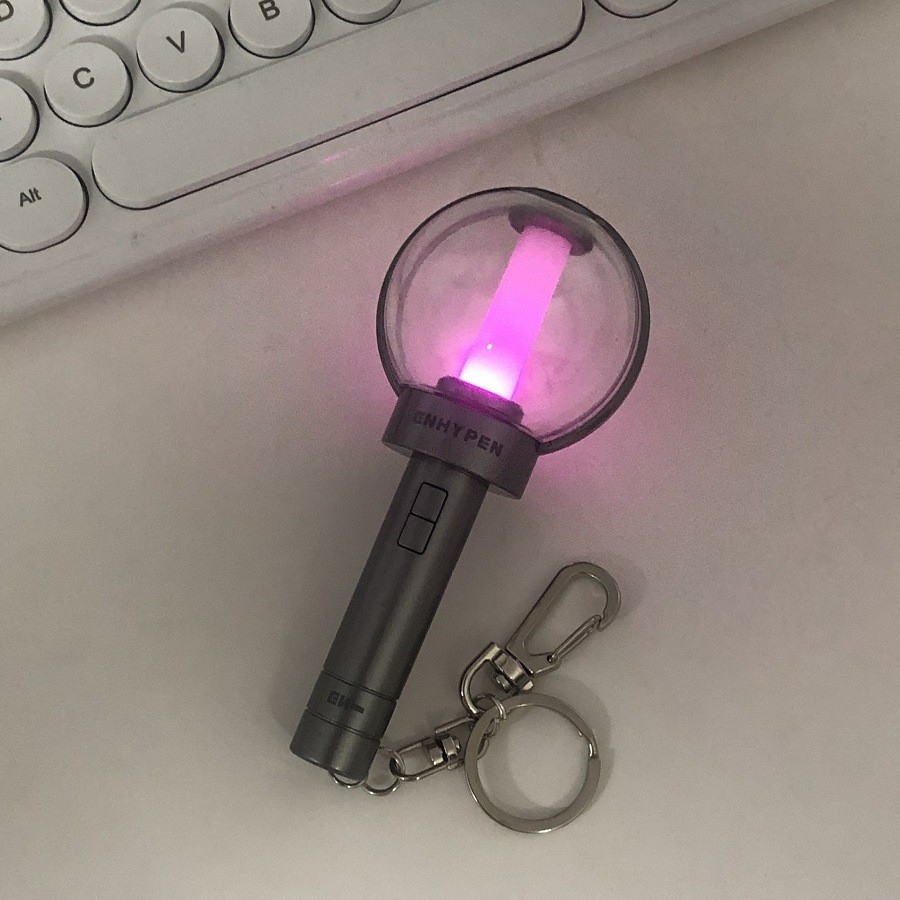 Kpop Idol ENHYPEN Mini Lightstick Key Ring Glow Stick Keychains for