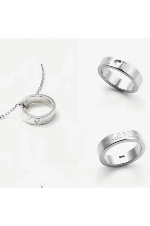 Kpop Idol ENHYPEN ROMANCE UNTOLD  Ringnecklace ENGENE  Member Charm Rings Necklaces Gift