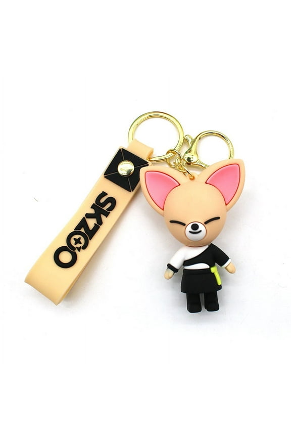 Kpop Idol Stray Kids 3D Keychain Silicone Key Ring Key Chain Car Ornaments