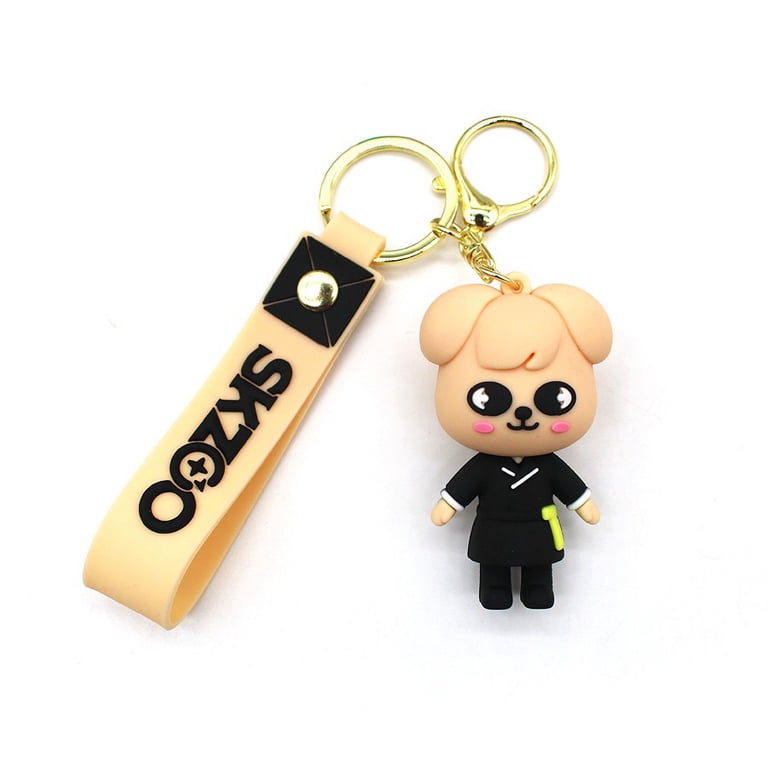 Kpop Idol Stray Kids 3D Keychain Silicone Key Ring Key Chain Car