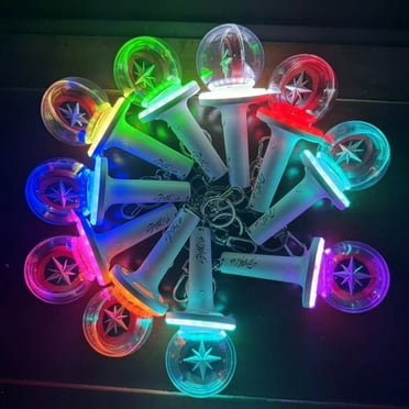 Kpop Idol Stray Kids Mini Lightstick Ring Keychain, Multicolor