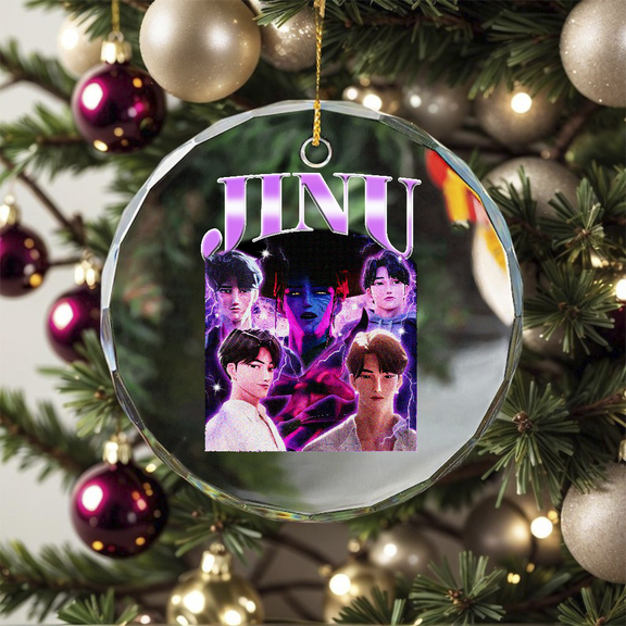 Kpop Inspired Ornament Manga Tiger Glass CIRCLE GLASS ORNAMENT Home Decor