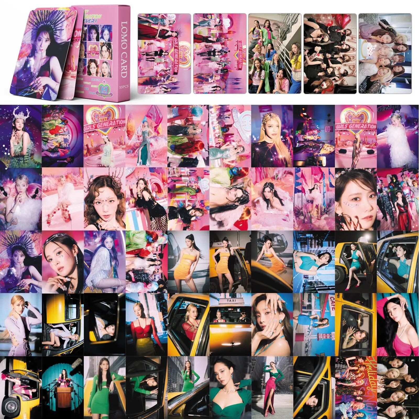 LINXX 55 Pcs AESPA Come To My Illusion GIRLS Album Lomo Card Kpop Photocards Postcards Series I.521502531