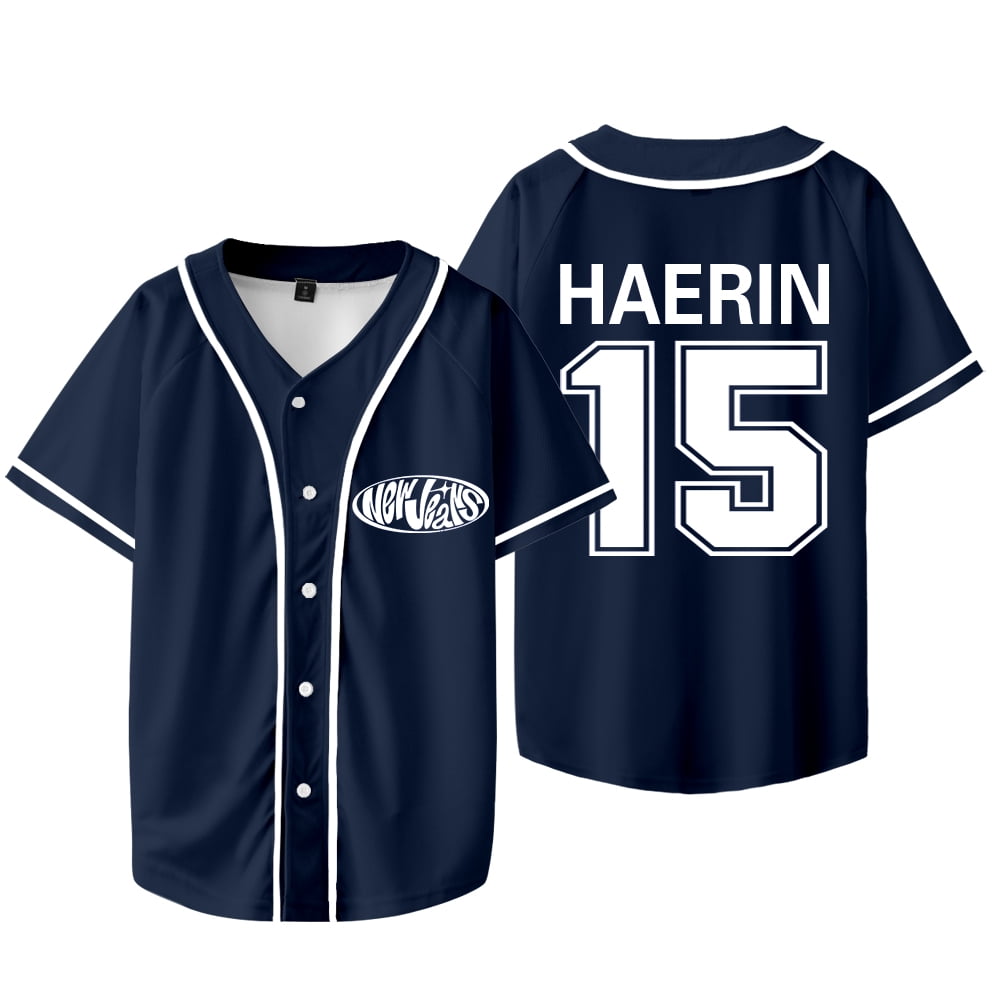 Kpop New Jeans Haerin 15 Merch Jersey New Logo Baseball Jacket