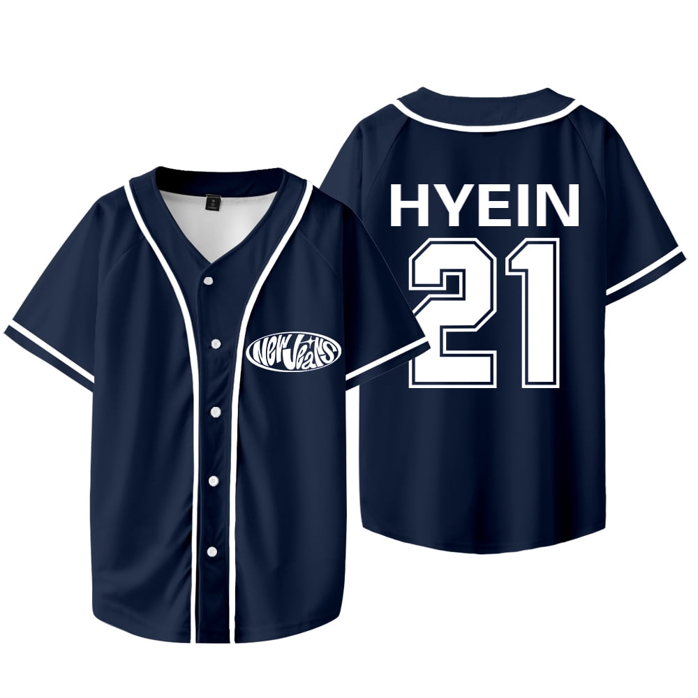 Kpop New Jeans Hyein 21 Merch Jersey New Logo Baseball Jacket Tee Women ...