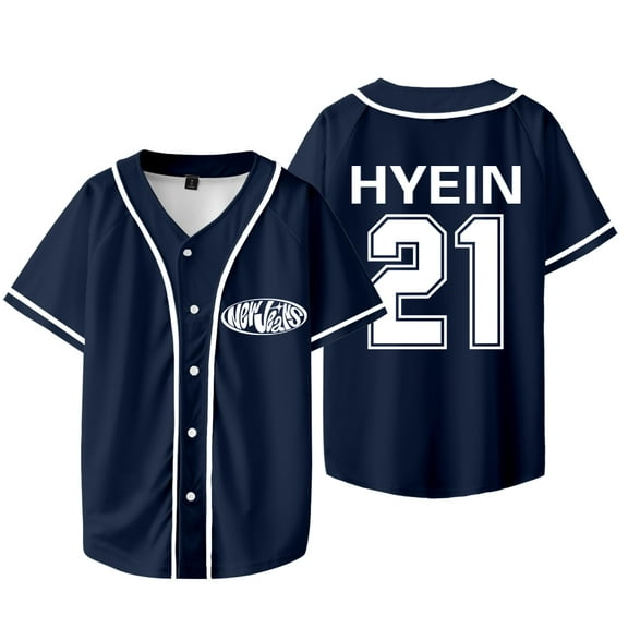 Kpop New Jeans Hyein 21 Merch Jersey New Logo Baseball Jacket Tee Women Men Fashion T-Shirts