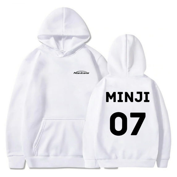 Kpop New Jeans Merch Hoodie NewJeans Minji 07 Long Sleeve Streetwear Men Women Hooded Sweatshirt
