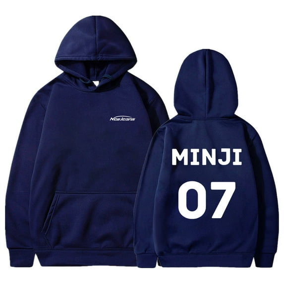 Kpop New Jeans Merch Hoodie NewJeans Minji 07 Long Sleeve Streetwear Men Women Hooded Sweatshirt