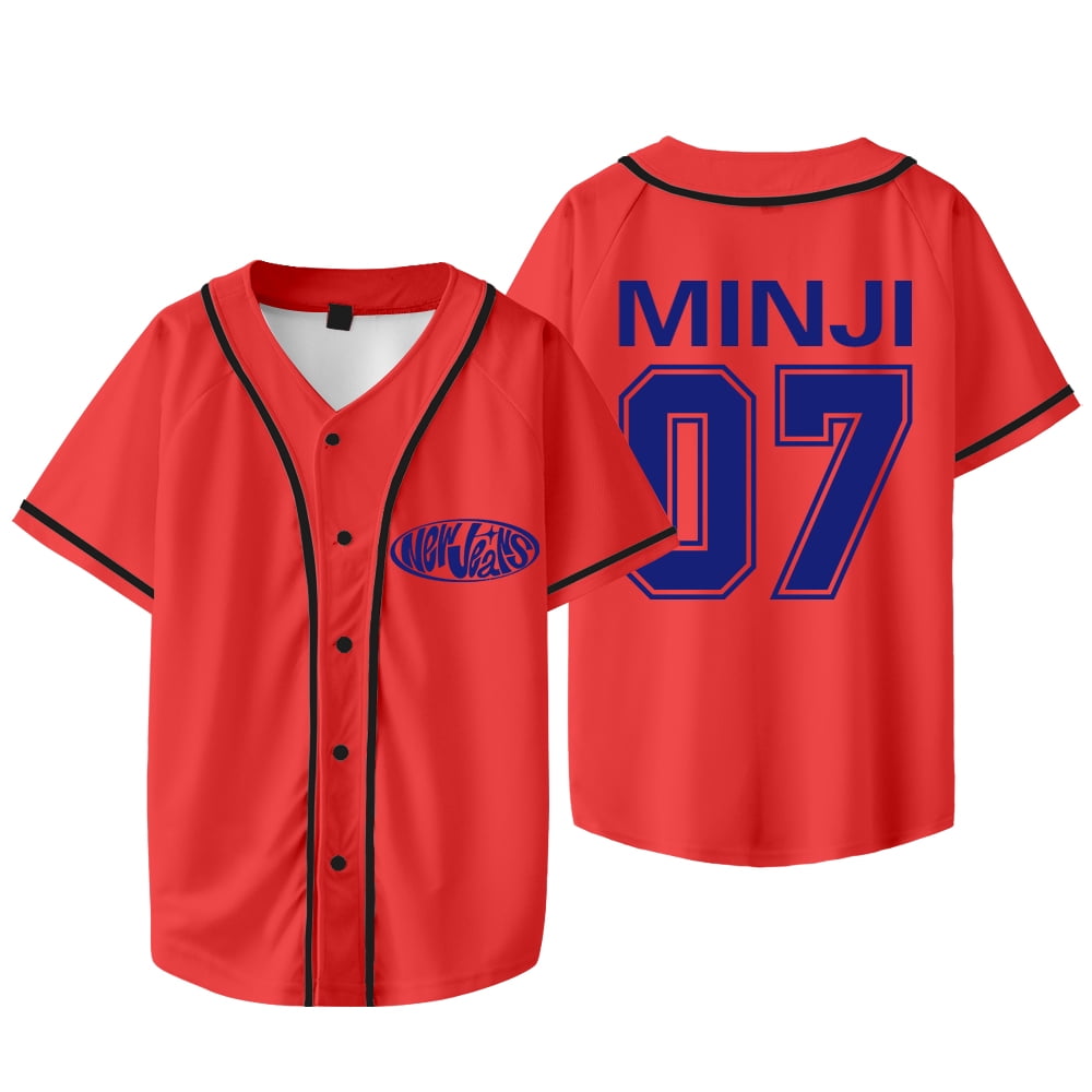Kpop New Jeans Minji 07 Merch Jersey New Logo Baseball
