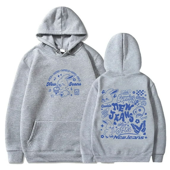 Kpop New Jeans NJWMX Logo Hoodies Cosplay Women Men Fashion Long Sleeve Sweatshirts Pullovers