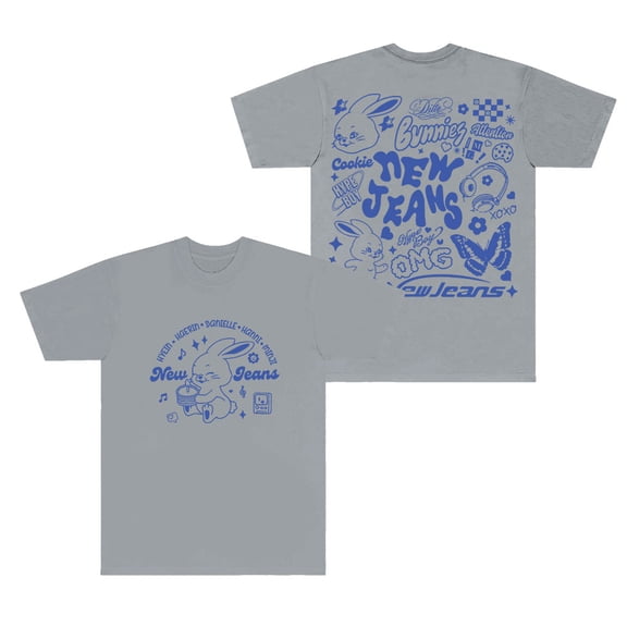 Kpop New Jeans NJWMX Logo T-Shirts Cosplay Women Men Fashion Casual Crewneck Top Short Sleeve Tee