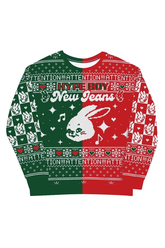 Kpop New Jeans NJWMX Merch Christmas Sweater Cosplay Women Men Fashion Long Sleeve Sweatshirts