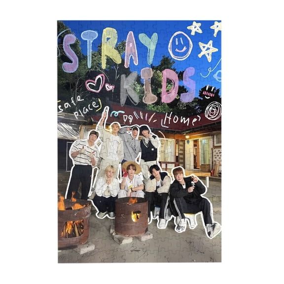 Kpop Stray 300 Piece Puzzles,Wooden Jigsaw Puzzle,Home Decor Birthday Party Gift,Fun And Challenging Family Games