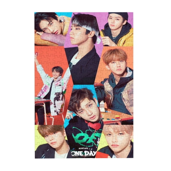 Kpop Stray 300 Piece Puzzles,Wooden Jigsaw Puzzle,Home Decor Birthday Party Gift,Fun And Challenging Family Games