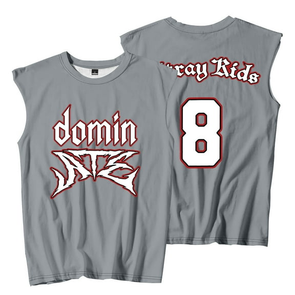 Kpop Stray Kids 8 Sleeveless T-Shirts SKZ Dominate World Tour Merch Unisex Fashion Streetwear Tee