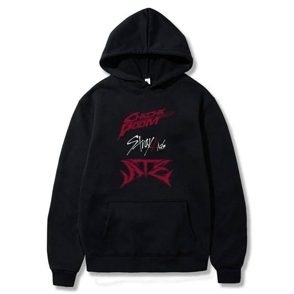Kpop Stray Kids Ate Chk Chk Boom Merch Hoodies SKZ New Logo Hooded Women Men Fashion Sweatshirts