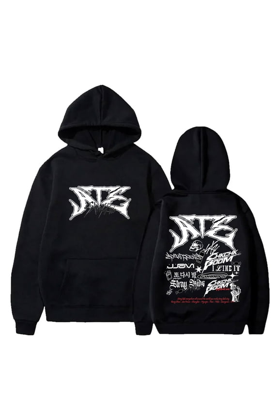Kpop Stray Kids Ate Tracklist Hoodies Dominate World Tour Merch Hooded Unisex Fashion Sweatshirts