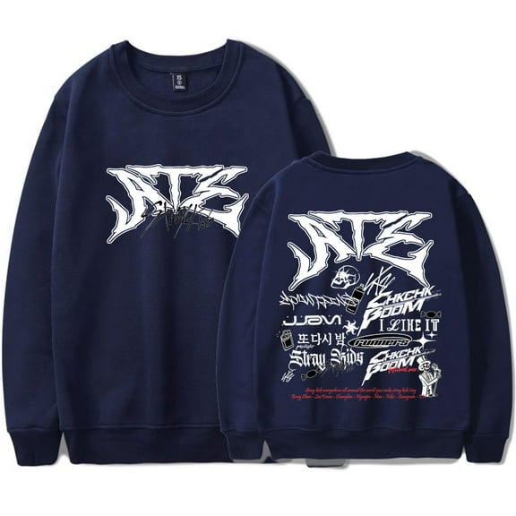 Kpop Stray Kids Ate Tracklist Long Sleeve Tee Cosplay Women Men Fashion Casual Crewneck Sweatshirts