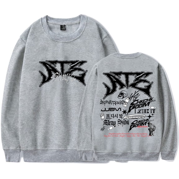 Kpop Stray Kids Ate Tracklist Long Sleeve Tee Cosplay Women Men Fashion Casual Crewneck Sweatshirts