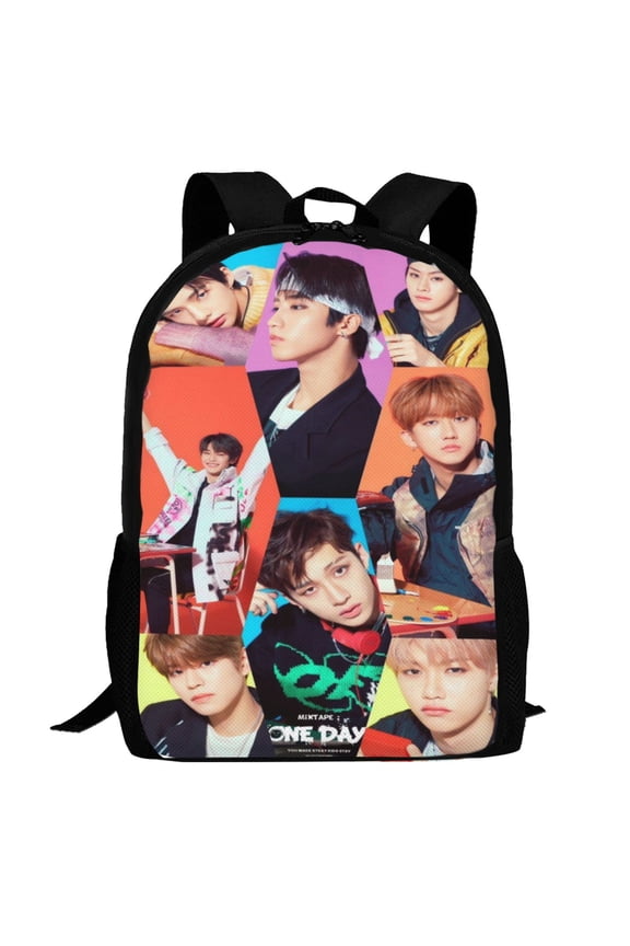 Kpop Stray Backpack,3d Print Laptop Backpack Lightweight Casual Daypack Bookbag Multi-Function Travel Backpack 16.5 In