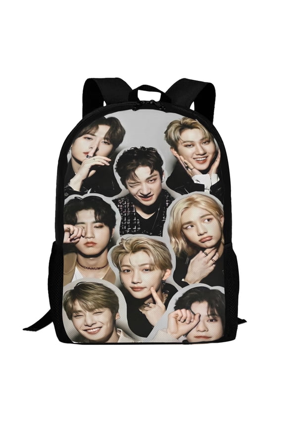 Kpop Stray Backpack,3d Print Laptop Backpack Lightweight Casual Daypack Bookbag Multi-Function Travel Backpack 16.5 In
