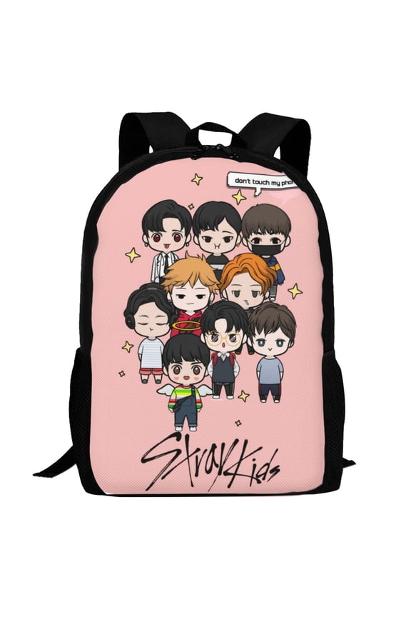 Kpop Stray Backpack,3d Print Laptop Backpack Lightweight Casual Daypack Bookbag Multi-Function Travel Backpack 16.5 In