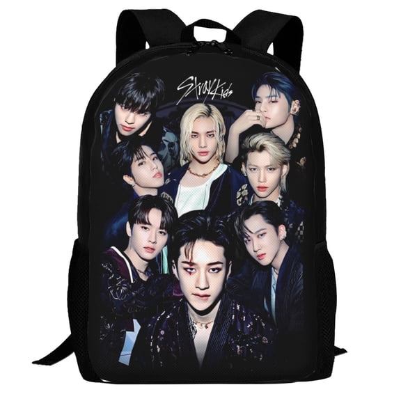 Kpop Stray Backpack,3d Print Laptop Backpack Lightweight Casual Daypack Bookbag Multi-Function Travel Backpack 16.5 In