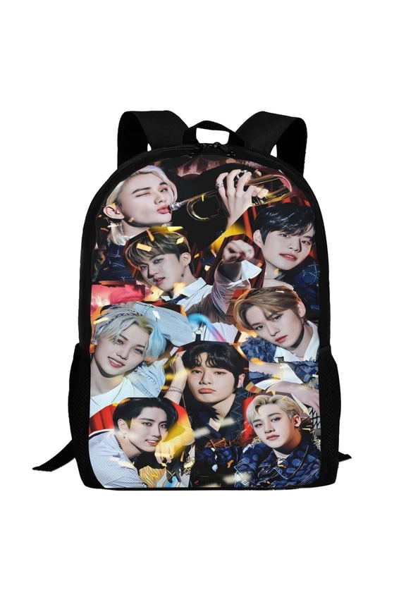 Kpop Stray Backpack,3d Print Laptop Backpack Lightweight Casual Daypack Bookbag Multi-Function Travel Backpack 16.5 In
