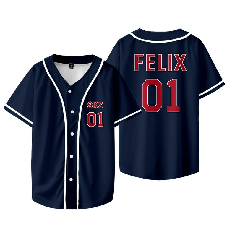 Kpop Stray Kids Chaotic SKZ Baseball Team Jersey Shirt