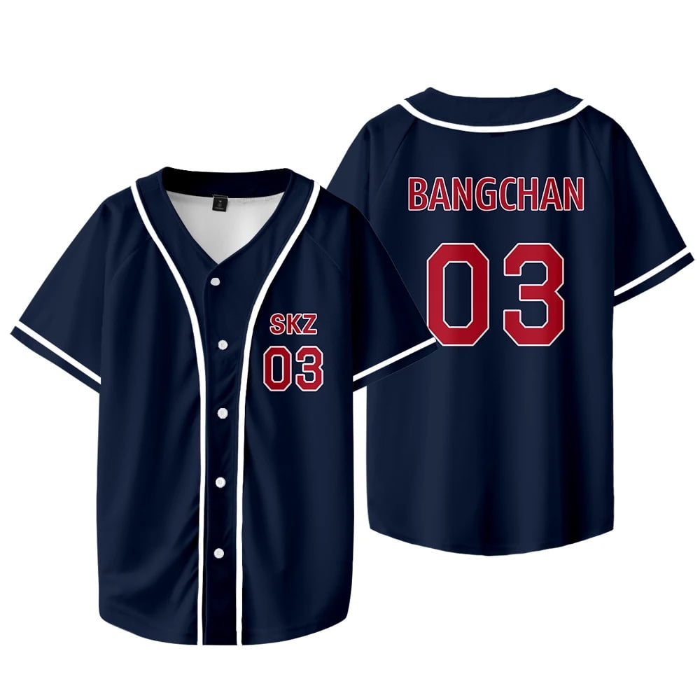 Kpop Stray Kids Chaotic SKZ Baseball Team Jersey Shirt