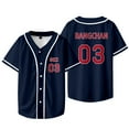 thumbnail image 1 of Kpop Stray Kids Chaotic SKZ Baseball Team Jersey Shirt Unisex V-Neck Short Sleeve Streetwear Tee, 1 of 2