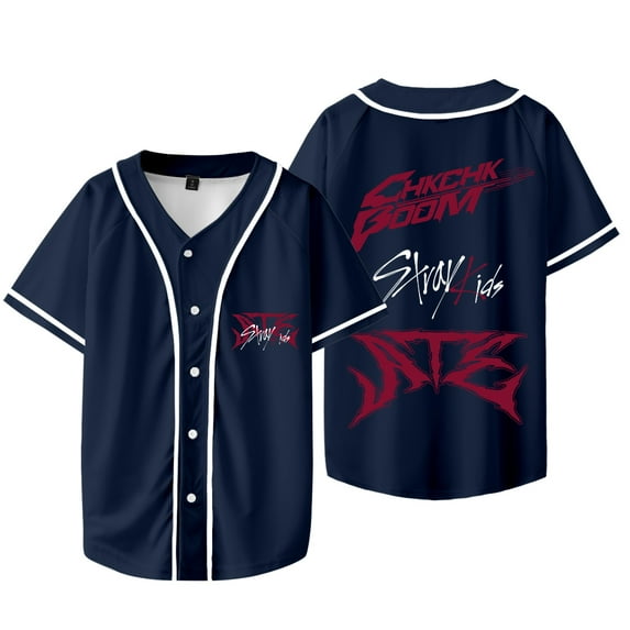 Kpop Stray Kids Chk Chk Boom Merch Baseball Jacket Summer Women Men Fashion Short Sleeve T-Shirts