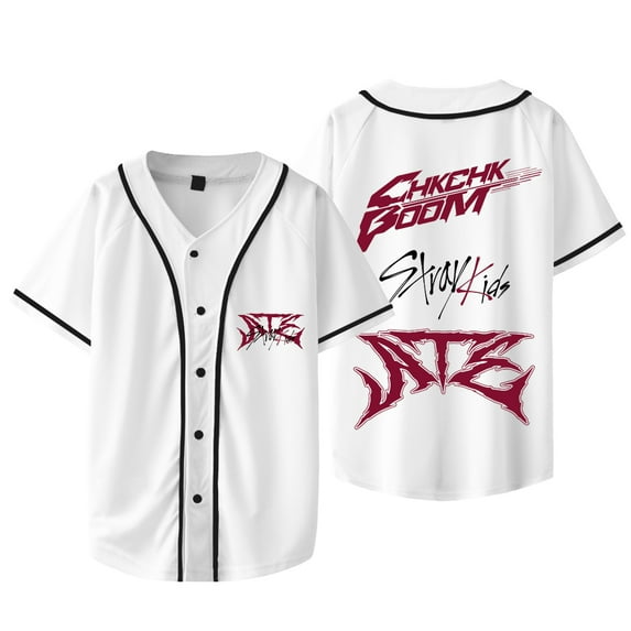 Kpop Stray Kids Chk Chk Boom Merch Baseball Jacket Summer Women Men Fashion Short Sleeve T-Shirts