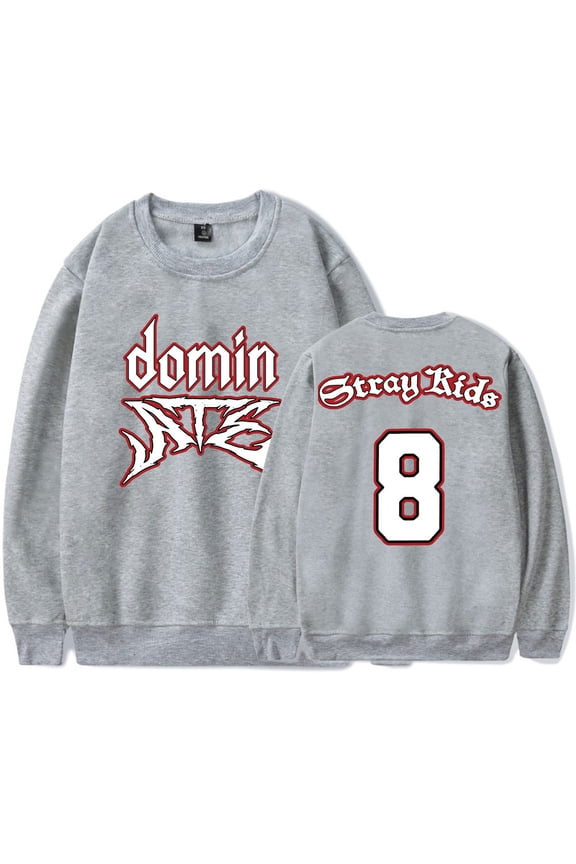 Kpop Stray Kids Dominate 8 Logo Long Sleeve T-Shirts Cosplay Women Men Fashion Crewneck Sweatshirts