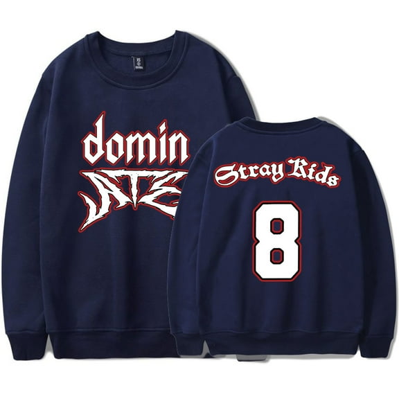 Kpop Stray Kids Dominate 8 Logo Long Sleeve T-Shirts Cosplay Women Men Fashion Crewneck Sweatshirts