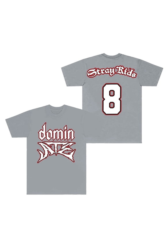 Kpop Stray Kids Dominate 8 Logo T-Shirts SKZ World Tour Merch Women Men Fashion Short Sleeve Tee