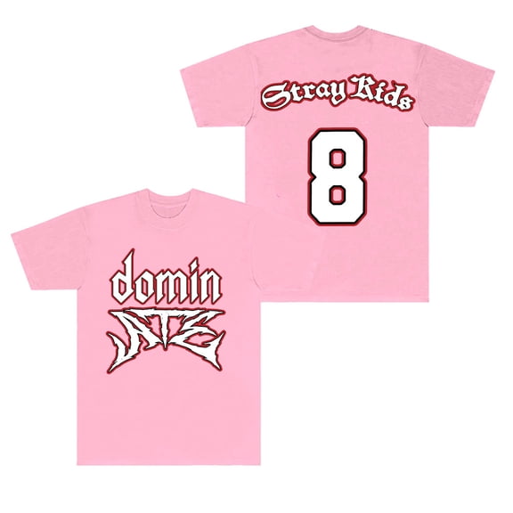 Kpop Stray Kids Dominate 8 Logo T-Shirts SKZ World Tour Merch Women Men Fashion Short Sleeve Tee