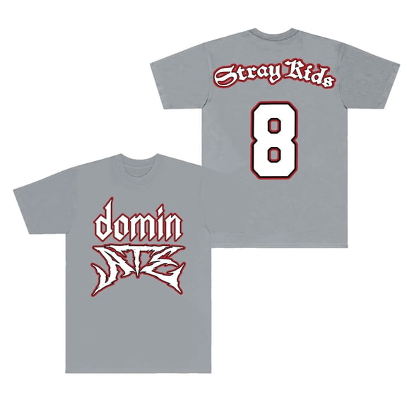 Kpop Stray Kids Dominate 8 Logo T-Shirts SKZ World Tour Merch Women Men Fashion Short Sleeve Tee