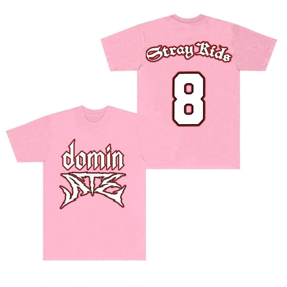 Kpop Stray Kids Dominate 8 Logo T-Shirts SKZ World Tour Merch Women Men Fashion Short Sleeve Tee