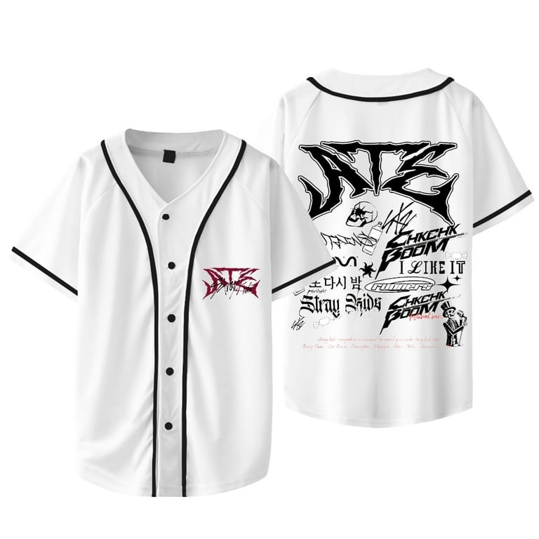 Kpop Stray Kids Dominate World Tour Merch Baseball Jacket Summer
