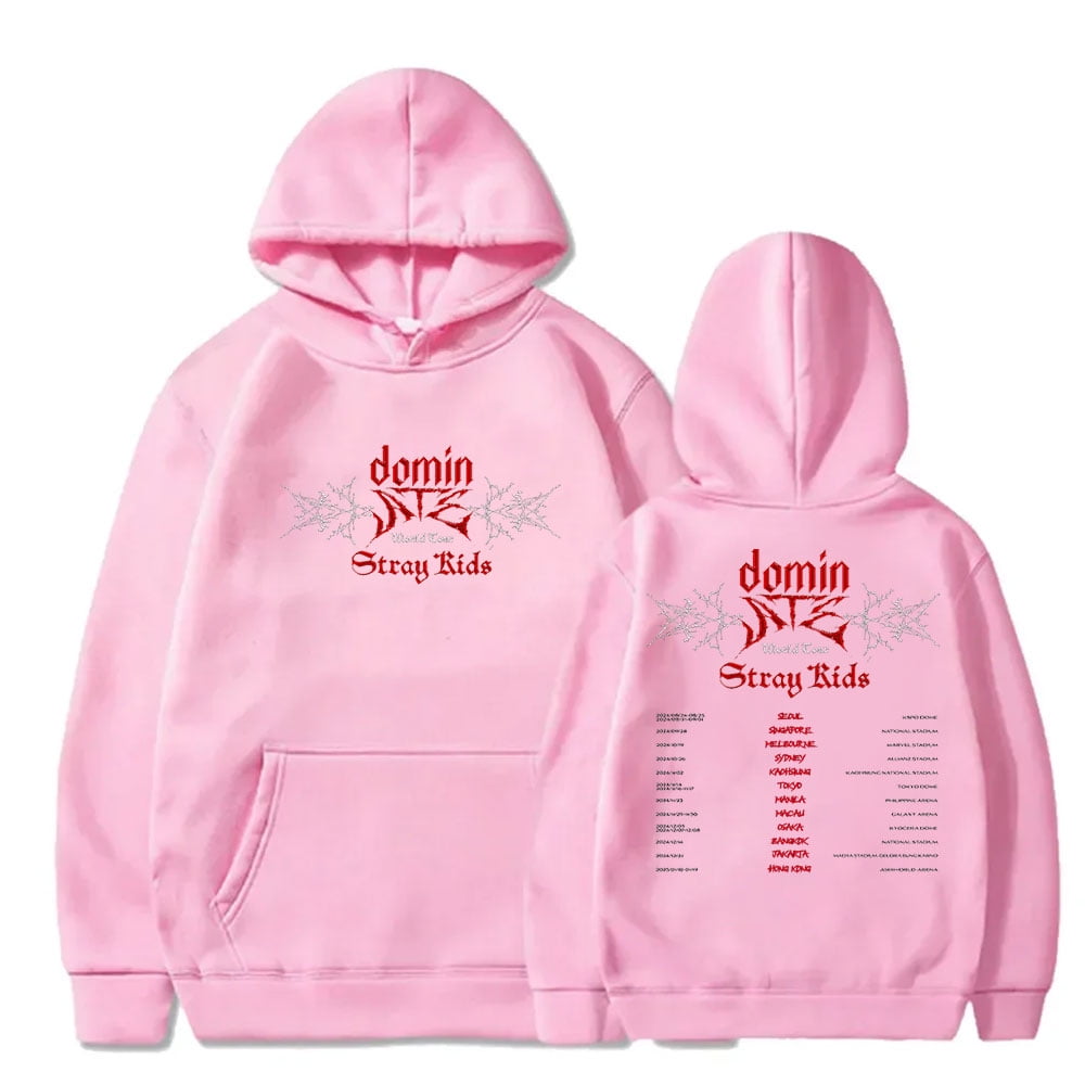 Kpop Stray Kids Dominate World Tour Merch Hoodies SKZ New