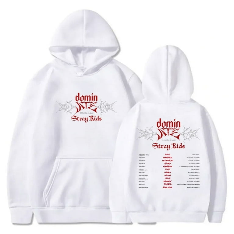 Kpop Stray Kids Dominate World Tour Merch Hoodies SKZ New Logo