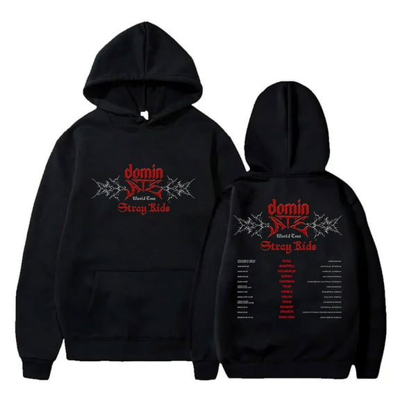 Kpop Stray Kids Dominate World Tour Merch Hoodies SKZ New Logo Hooded Women Men Fashion Sweatshirts